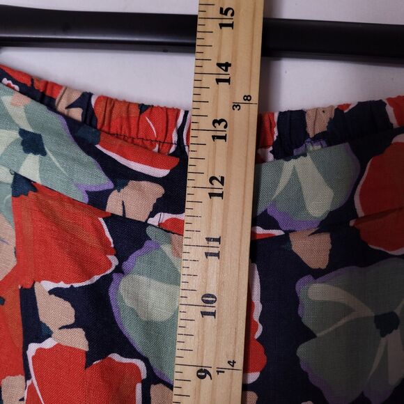 Seasalt Cornwall Linen Pants Size 6 Floral Peaceful Haven Culottes Wide Leg - Picture 10 of 13